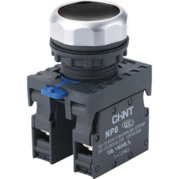 368571 | Кнопка упр. NP8-30BN/2 без подсветки, самовозв., черная, 3НО, IP65 (R) Chint
