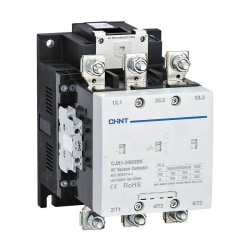 275710 | Контактор вакуумный CJX1-300/22K 300А(АС3) 2НО+2НЗ AC/DC 380В 50/60Гц Chint
