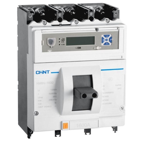 263153 | Авт. выкл. NM8N-1600H EM 4P 1600А 100кА с электр. расцепителем, LCD (R) Chint
