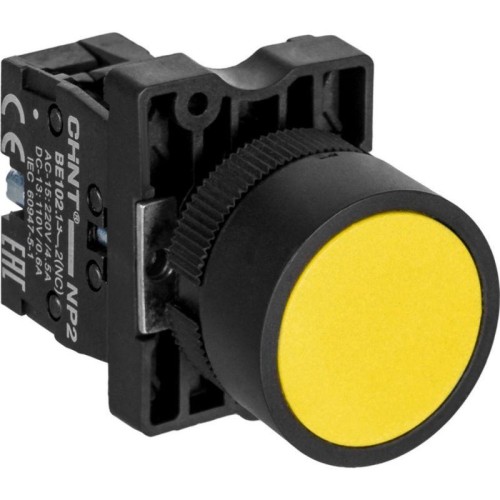 574086 | Кнопка управления NP2-EA51 без подсветки желтая 1НО, IP40 (R) Chint
