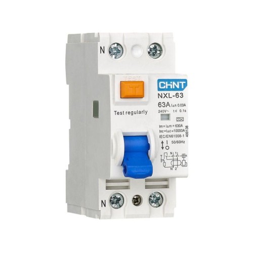 399937 | УЗО NXL-63 6кА 1P+N 16А 30мА AC АХ (R) Chint
