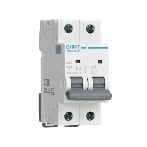 320803 | Авт. выкл. NB8-63M 2P 16А 10кА х-ка L без тепл. расцеп. (R) Chint
